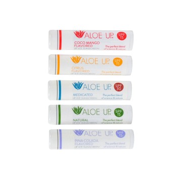 Aloe Up Lip Ice - Lip Balm 5-Pack - Includes SPF 1...