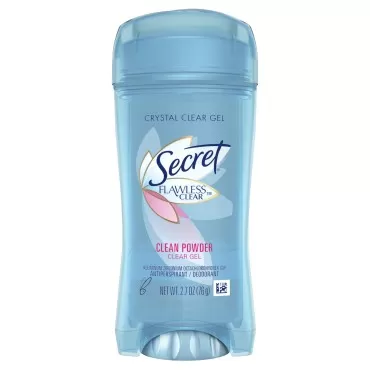 Secret Flawless Clear Gel Antiperspirant and Deodorant for Women, Clean Powder Scent, 2.7 oz