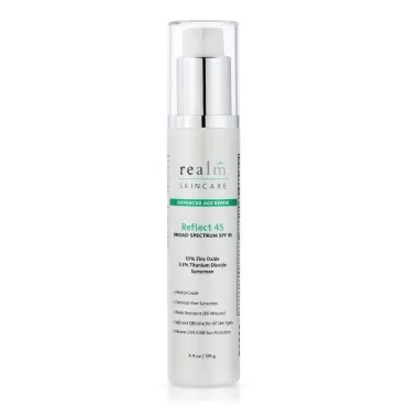 Reflect SPF 45 Mineral Face & Body Sunscreen Zinc Oxide | Facial Sunblock Moisturizer with SPF | All Skin Types | Chemical-Free | Reef-Friendly Full Spectrum | Pregnancy Breastfeeding Safe | 4.9 Fl OZ