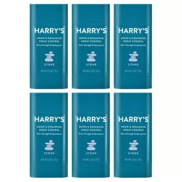 Harry's Extra-Strength Antiperspirant - Odor & Enhanced Sweat Control Antiperspirant for Men - Stone (6 Count)