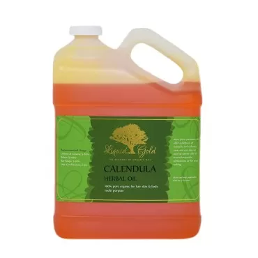 Liquid Gold Inc 1 Gallon Calendula Infused Oil 100% Pure & Organic for Skin Hair and Health