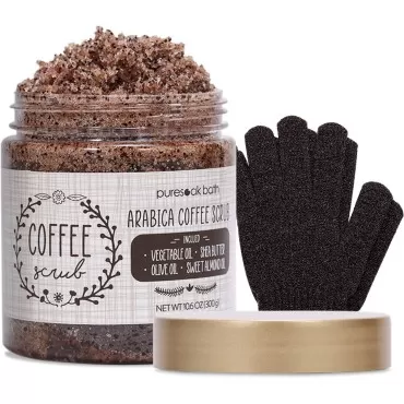 Puresoak Bath Arabica Coffee Body Scrub Set Gift S...