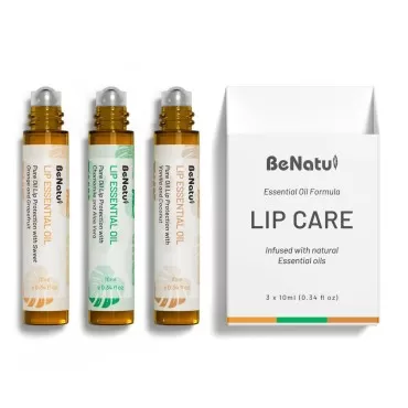Benatu Lip Essential Oils Set with Vitamin E, Non-...