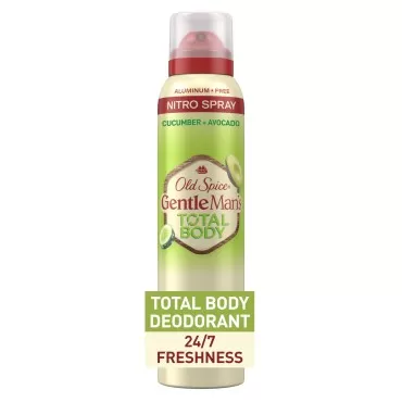 Old Spice Whole Body Deodorant for Men, Total Body Deodorant, Cucumber + Avocado, Aluminum Free Deodorant Spray for 24/7 Freshness // Dermatologist Tested Whole Body Deodorant, 3.5 oz