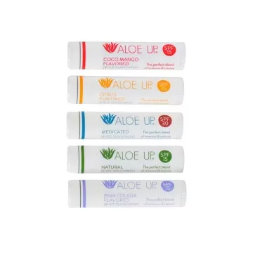 Aloe Up Lip Ice - Lip Balm 5-Pack - Includes SPF 1...