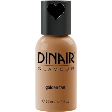 Dinair Airbrush Makeup Foundation | Golden Tan | GLAMOUR: Natural, Light coverage, Matte 1.15 oz.