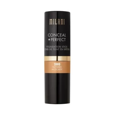 Milani Conceal + Perfect Foundation Stick - Nutmeg (0.46 Ounce) Vegan, Cruelty-Free Cream Foundation - Cover Under-Eye Circles, Blemishes & Skin Discoloration for a Flawless Finish