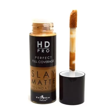 Italia Deluxe 1 HD Pro [ SM08 Toffee ] Perfect Coverage Slay Matte Foundation Skin Body 119 + Free ZipBag