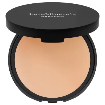 bareMinerals Barepro 16HR Skin-Perfecting Powder Foundation, Matte Pressed Powder Foundation Full Coverage with Plant-Based Squalene, Oil Control, Vegan