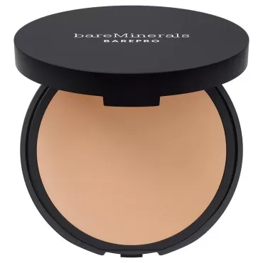 bareMinerals Barepro 16HR Skin-Perfecting Powder Foundation, Matte Pressed Powder Foundation Full Coverage with Plant-Based Squalene, Oil Control, Vegan