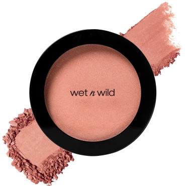 wet n wild Color Icon Blush, Effortless Glow & Seamless Blend infused with Luxuriously Smooth Jojoba Oil, Sheer Finish with a Matte Natural Glow, Cruelty-Free & Vegan - Pearlescent Pink(Packaged)