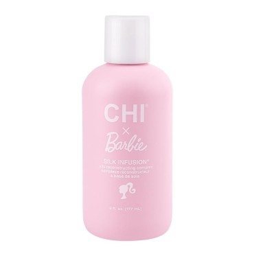 CHI x Barbie Silk Infusion, Reconstructing Leave-In Treatment For Strengthening Hair, Adds Shine & Protects From Heat, Paraben & Cruelty-Free, 6 Oz