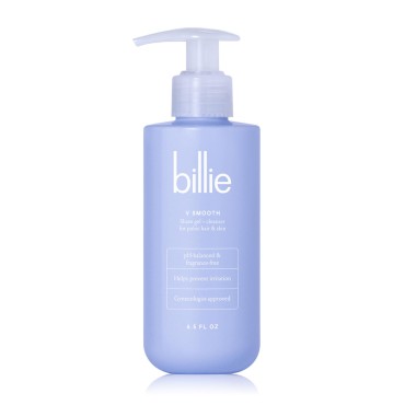 Billie - V Smooth - Shave Gel + Cleanser for Pubic Hair & Skin - pH-Balanced - Fragrance-Free - Gynecologist-Approved - 6.5 oz.