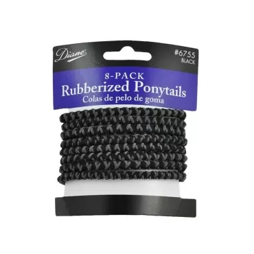 Diane Grip Ponytails, Black, 8 Count