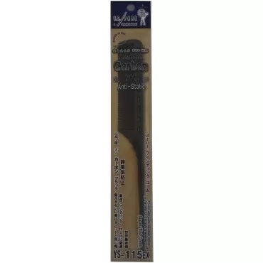 YS Park 115 Super Tint Rat Tail Comb [Thin] - Carbon