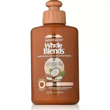 Garnier Whole Blends Smoothing Leave-in Conditioner, Coconut Oil & Cocoa Butter 10.2 Fl Oz (1 Count)
