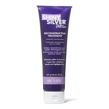 One 'n Only Shiny Silver Ultra Reconstructive Treatment, Helps Reconstruct and Repair Damaged Hair, Moisturizes and Provides Intense Shine, Revitalizes Blonde and Highlighted Hair, 8.5 Ounces