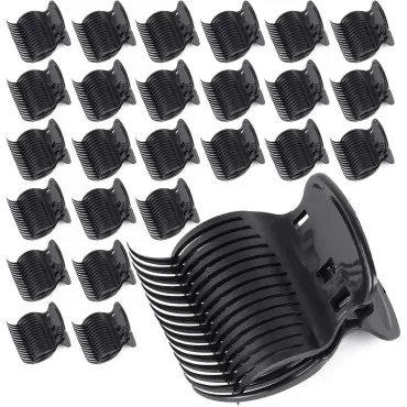 Tbestmax 24 Hot Roller Clips for Hair Curler Claw Clip Replacement Hair Section Styling for Women Girls Black