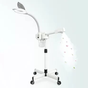 KINGSTEAM Professional Facial Steamer & Magnifying Lamp 2-in-1 Strong Steam Face Steamer with 3X Magnifying Lamp for Salon, Spa, Estheticians, Ozone Steamer for Flawless Skin