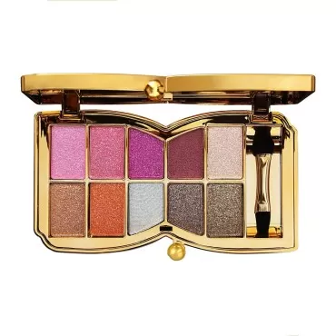 UIFCB Glitter Eyeshadow Palette,10 Colors Sparkle Shimmer Eye Shadow Highly Pigmented Long Lasting Makeup Set Gold (Type 7)