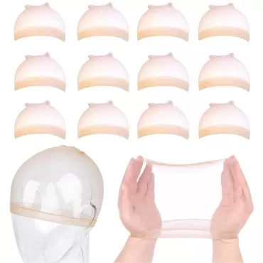 12 PCS HD Wig Cap, Stretchy Wig Caps for Women, Breathable Wig Cap for Lace Front Wig, Invisible Stocking Caps for Wigs, Bald Cap for Wig, Thin and Transparent