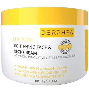DERPHEA Neck Cream, Face & Neck Tightening Cream, Face Firming Cream, Skin Tightening Cream For Fine lines, Loose & Sagging Skin On Face, Neck, Decollete (3.4 Oz)