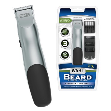 Wahl Groomsman Battery Operated Facial Hair Trimmer for Beard & Mustache Trimming Including Light Detailing and Body Grooming - Model 9906-717V