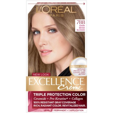 L'Oreal Paris Excellence Creme [7BB] Dark Beige Blonde Haircolor, 1 ea