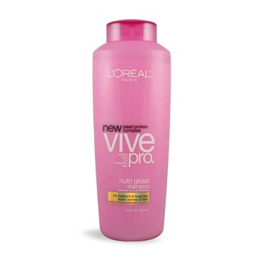 L'oreal Vive Pro Nutri Gloss Shampoo for Normal Hair, 13-Ounce Bottle