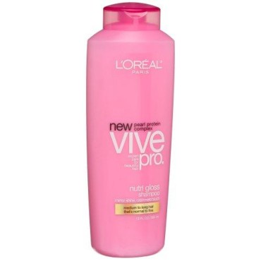 L'oreal Vive Pro Nutri Gloss Shampoo for Normal Hair, 13-Ounce Bottle (Pack of 3)