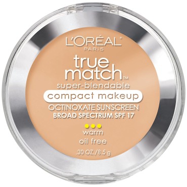 L'Oreal Paris True Match Super-Blendable Compact Makeup, Sand Beige, 0.3 oz.