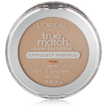 L'Oreal Paris True Match Super-Blendable Compact Makeup, Soft Ivory, 0.3 oz.