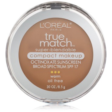 L'Oreal Paris True Match Super-Blendable Compact Makeup, Sun Beige, 0.3 oz.