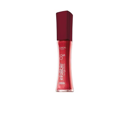 L'Oreal Paris Infallible 8HR Plumping Lip Gloss, Red, 0.21 Ounces