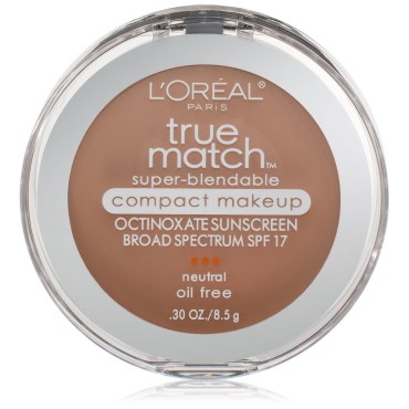 L'Oreal Paris True Match Super-Blendable Compact Makeup, True Beige, 0.30 Ounces