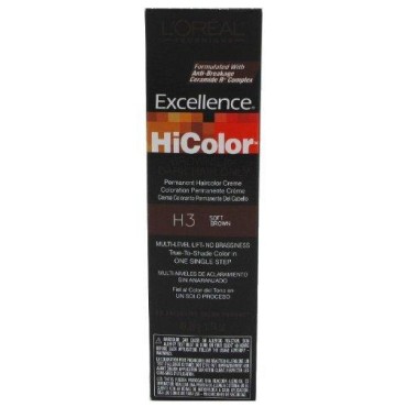 L'Oreal Excellence HiColor Soft Brown 1.74 oz. Tube (3-Pack)
