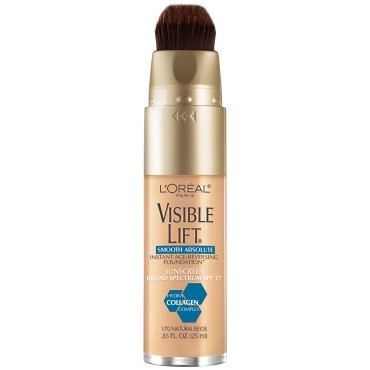 L'Oreal Paris Visible Lift Smooth Makeup, Absolute Natural Beige, 0.85 Fluid Ounce
