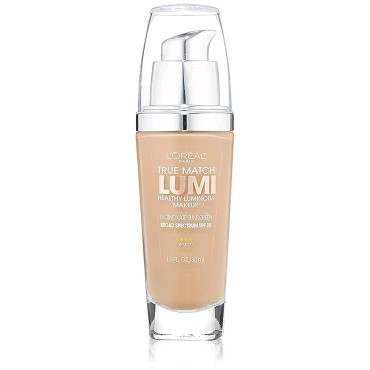 L'Oreal Paris True Match Lumi Healthy Luminous Makeup, W6 Sun Beige, 1 fl; oz.