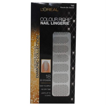 (Pack 2) Loreal Limited Edition Diamond Collection Nail Lingerie - 702 Razzle Be Dazzle