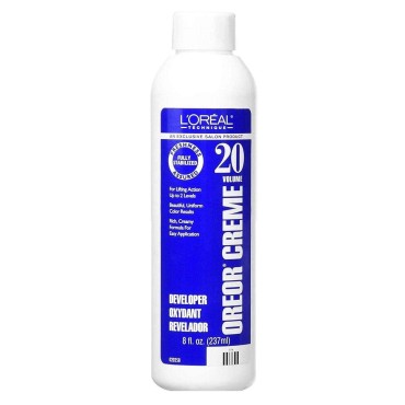 Loreal Oreor Creme 20 Volume Developer 8 Ounce (235ml) (3 Pack)