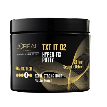 L'Oreal Paris Hair Care Advanced Hairstyle TXT It Hyper Fix Putty, 4 Ounce