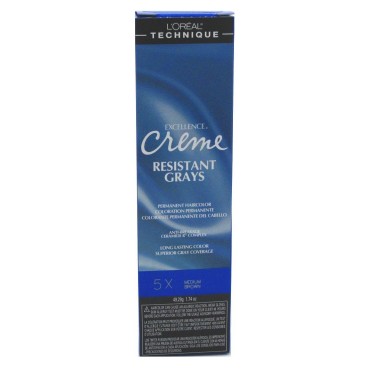 Loreal Excellence Creme Resist#5X Medium Brown 1.74oz (2 Pack)