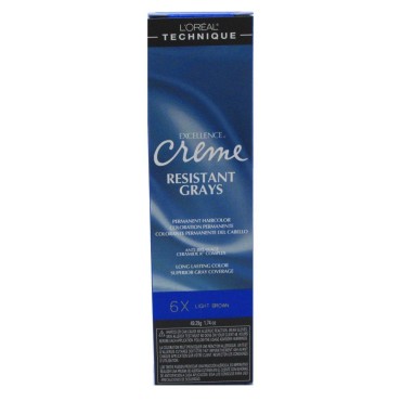 Loreal Excellence Creme Resist#6X Light Brown 1.74 Ounce (51ml) (2 Pack)