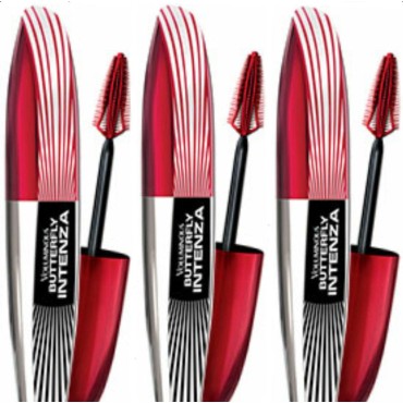 L'Oreal Paris Voluminous Butterfly Intenza Washable Mascara, 379 Black (Pack of 3)