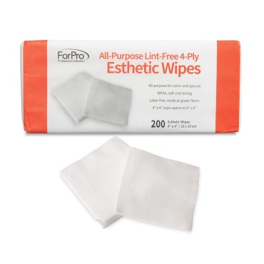 ForPro Professional Collection All-Purpose Lint-Free 4-Ply Esthetic Wipes, Non-Woven, For Salon and Spa Use, Soft, Strong and Durable, Latex-Free, 4