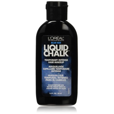 L'Oreal Technique Liquid Chalk Temporary Intense Hair Makeup, Blue Hue, 1.6 Ounce