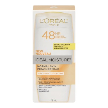 L'Oreal Paris Ideal Moisture Day Lotion SPF 25, Normal Skin, 4.0 Fluid Ounce