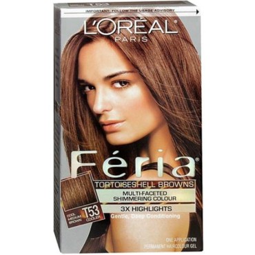 L'Oreal Paris Feria Multi-Faceted Shimmering Color, Cool Medium Brown [T53] 1 ea (Pack of 2)