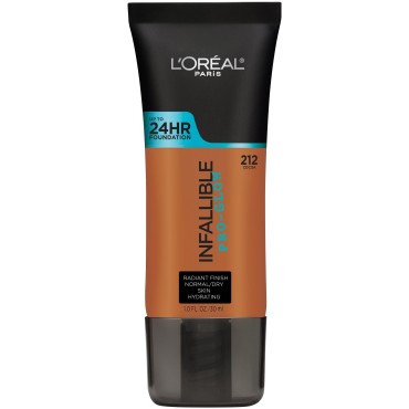 L'Oreal Paris Makeup Infallible Up to 24HR Pro-Glow Foundation, Cocoa, 1 fl oz.