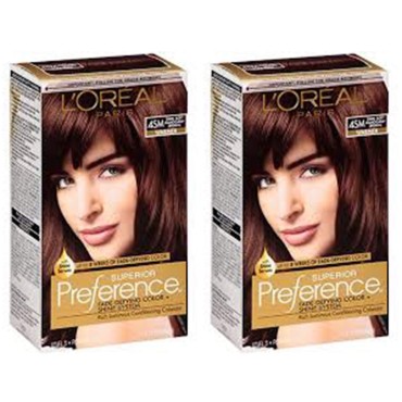 L'Oreal Superior Preference, 4SM Dark Soft Mahogany Brown (Warmer) 1 ea (Pack of 2)